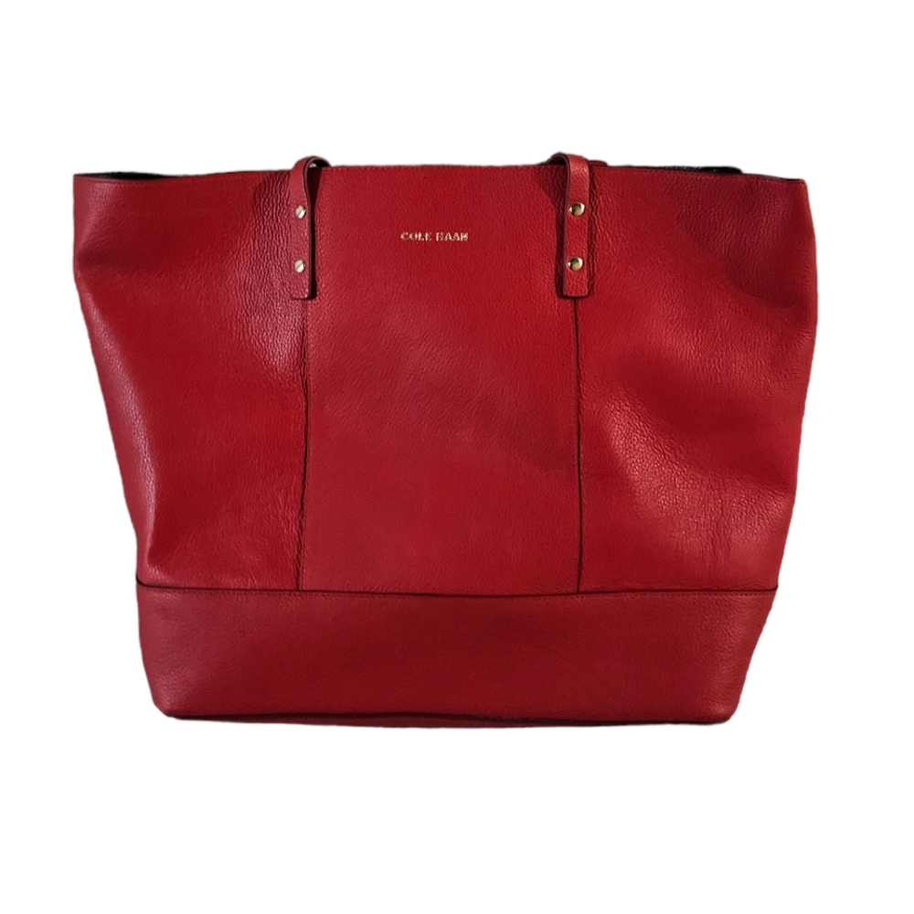 Cole Haan Red Leather Tote bag NWT